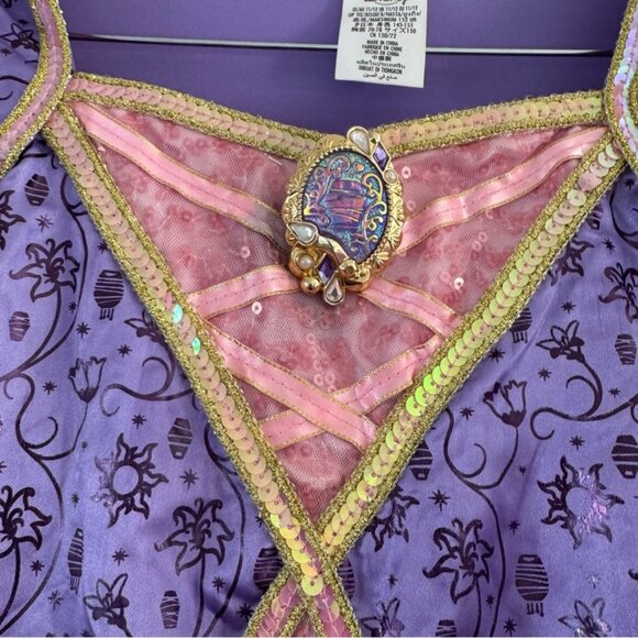 Disney Store Youth Girls Rapunzel Tangled Princess Costume Gown Dress Size 11/12 - Picture 3 of 5